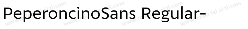 PeperoncinoSans Regular字体转换